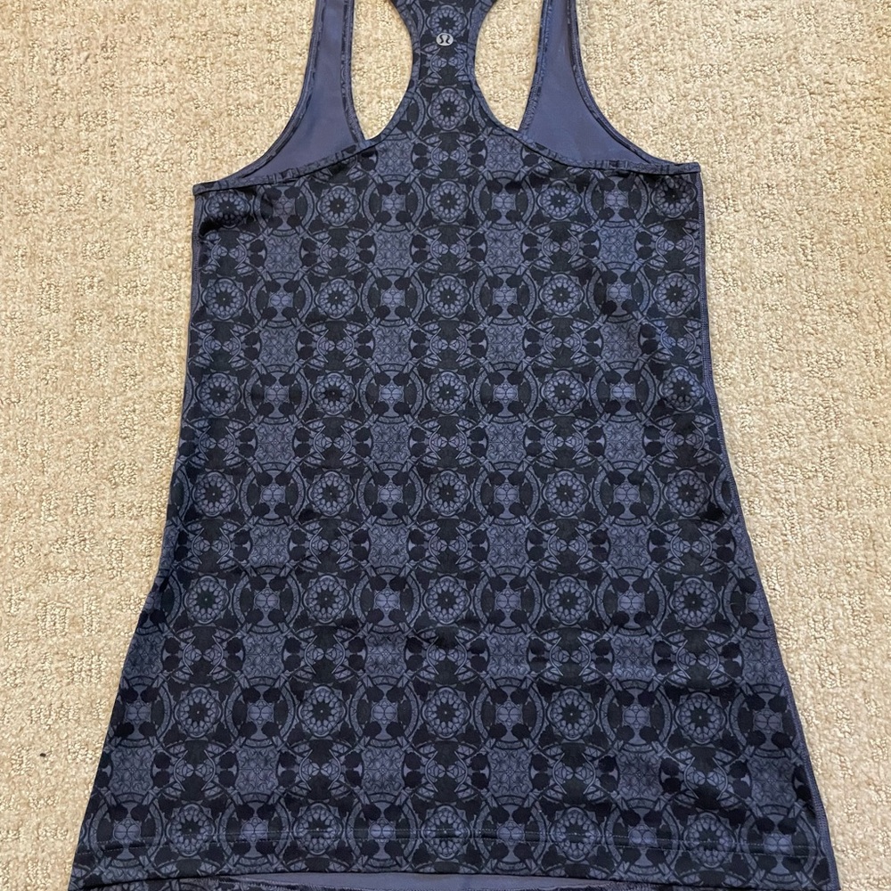 Black and Gray Patterned Tank Top
